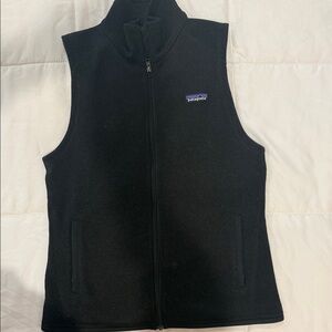 Patagonia Black Full-Zip Fleece Vest with Logo